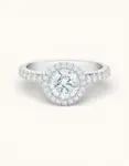 Pave Round Diamond Ring